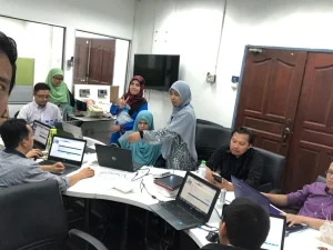 DataScience team guiding client staff in a hands-on training session